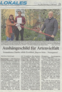 Zertifizierung-Naturgarten-Herbach-Artikel-Donaukurrier